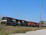 NS 9155 leads train 349 approaching Capital Blvd.